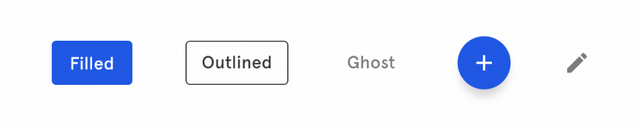 Focus states with a 2px thick dark blue border